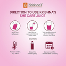 KRISHNA'S HERBAL & AYURVEDA She Care Juice 1000ml, Herbal Supplement for Hormonal Balance, PCOS, PCOD, Period Pain Relief, Hair and Skin Health | Women Wellness Juice