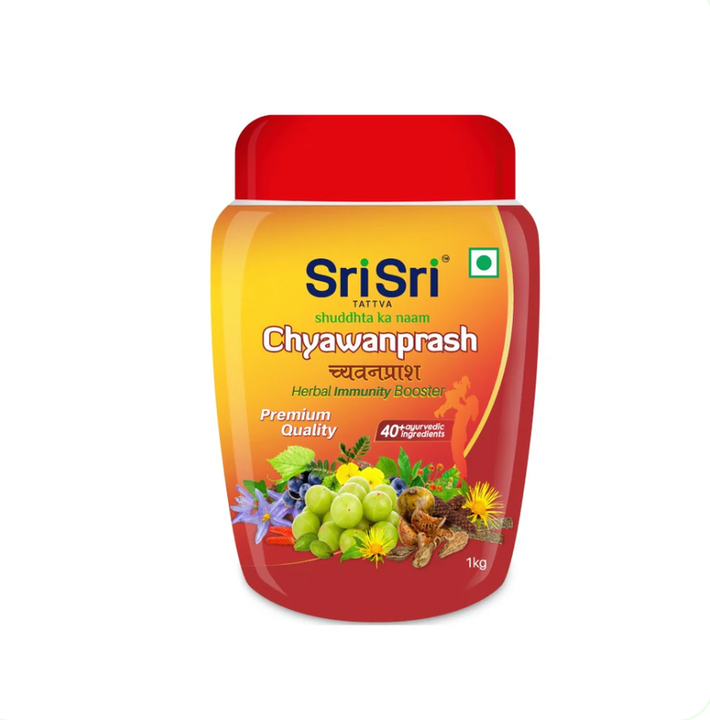 Sri Sri Tatava Chyawanprash - Herbal Immunity Booster with 40+ Ayurvedic Ingrediants for Better Strength and Stamina, 1kg