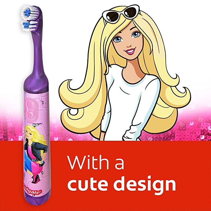 Colgate Kids Barbie Battery Powered Toothbrush - 1 Pc (multicolour)