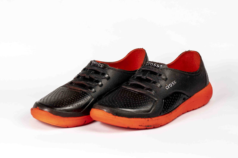 Infinity Bend Men's Orange & Black Color Shoes